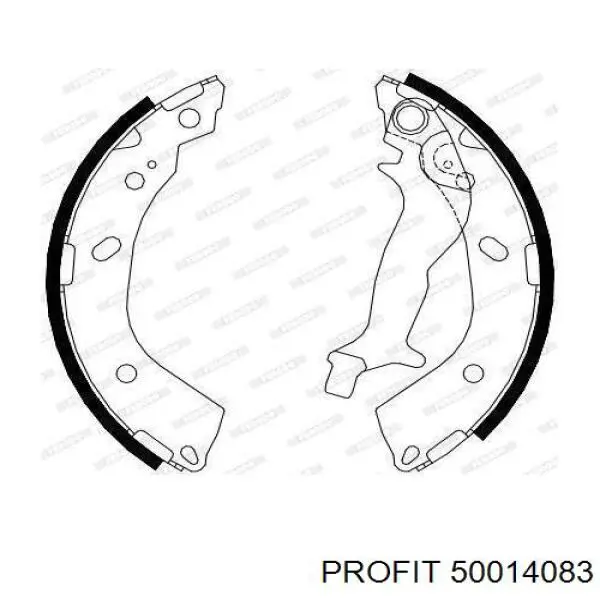 5001-4083 Profit zapatas de frenos de tambor traseras