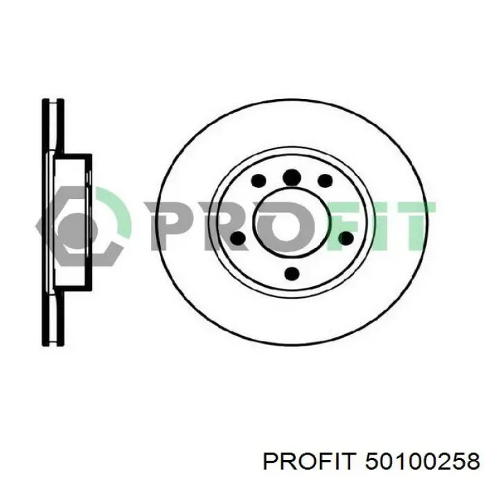 5010-0258 Profit freno de disco delantero