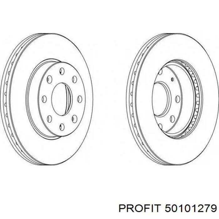 5010-1279 Profit freno de disco delantero