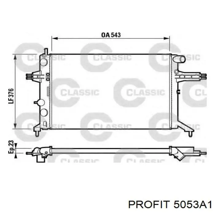 93277988 General Motors radiador refrigeración del motor