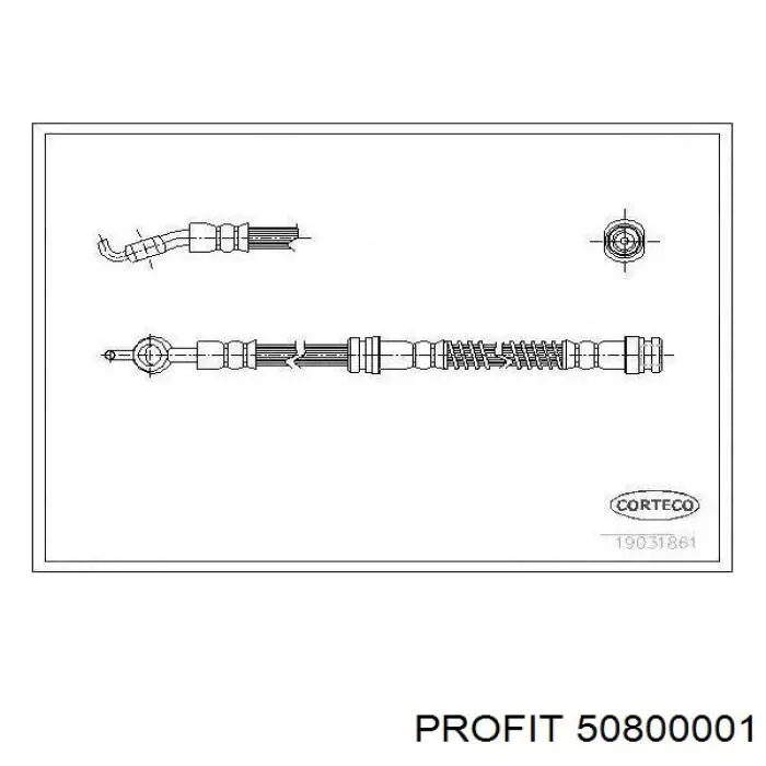 5080-0001 Profit latiguillo de freno delantero