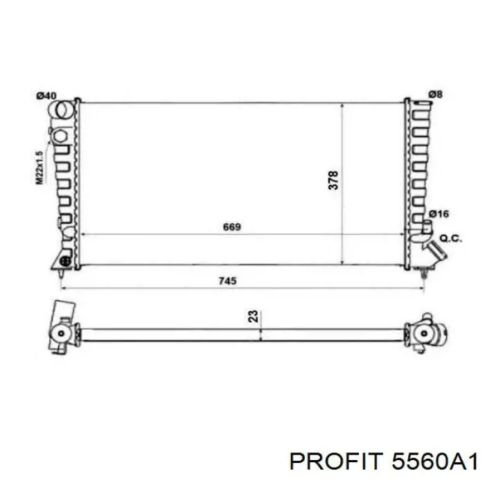 96437251 Peugeot/Citroen radiador refrigeración del motor