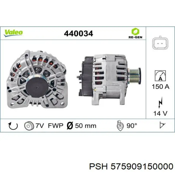 575909150000 PSH alternador