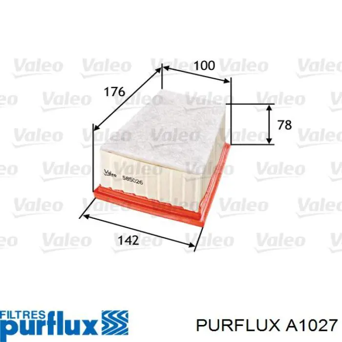 A1027 Purflux filtro de aire