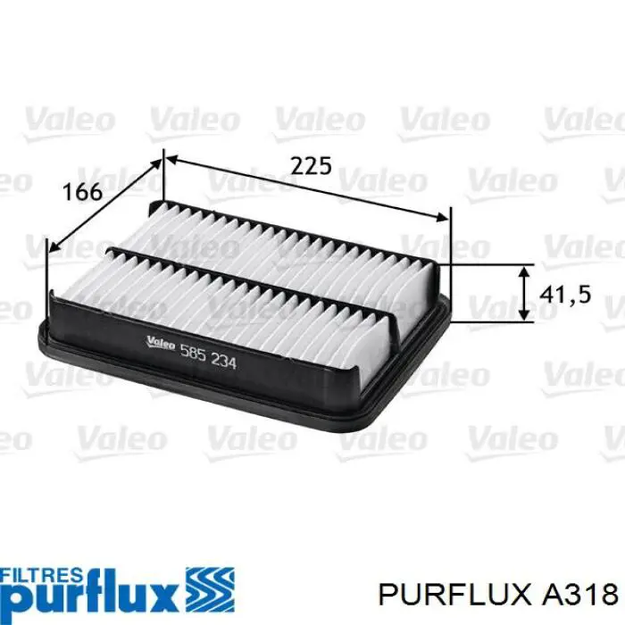 A318 Purflux filtro de aire