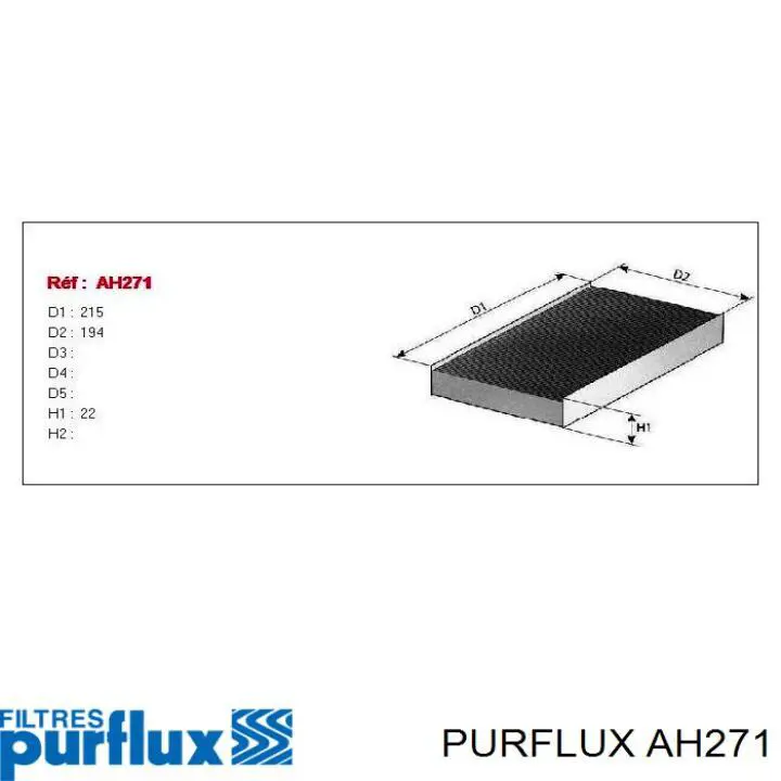 AH271 Purflux filtro de habitáculo