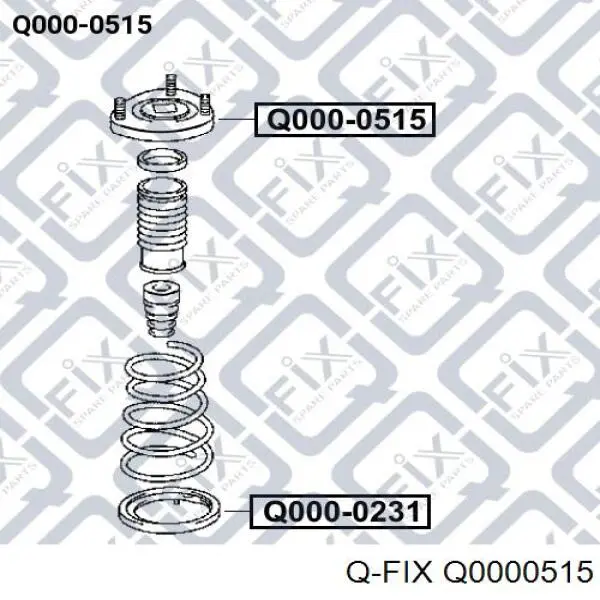 Q0000515 Q-fix soporte amortiguador trasero