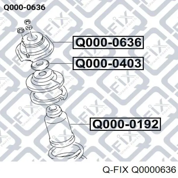 Q0000636 Q-fix soporte amortiguador delantero