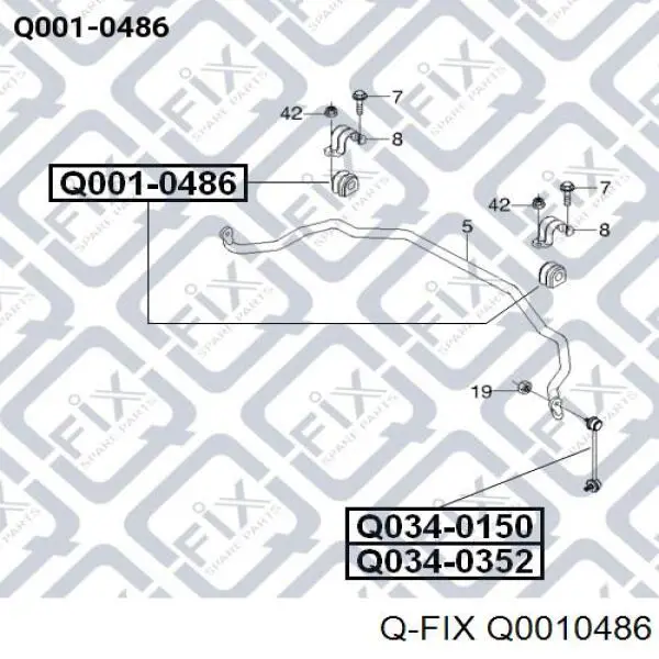 Q0010486 Q-fix casquillo de barra estabilizadora delantera