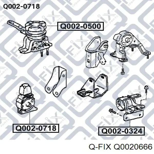 Q002-0666 Q-fix soporte de motor derecho