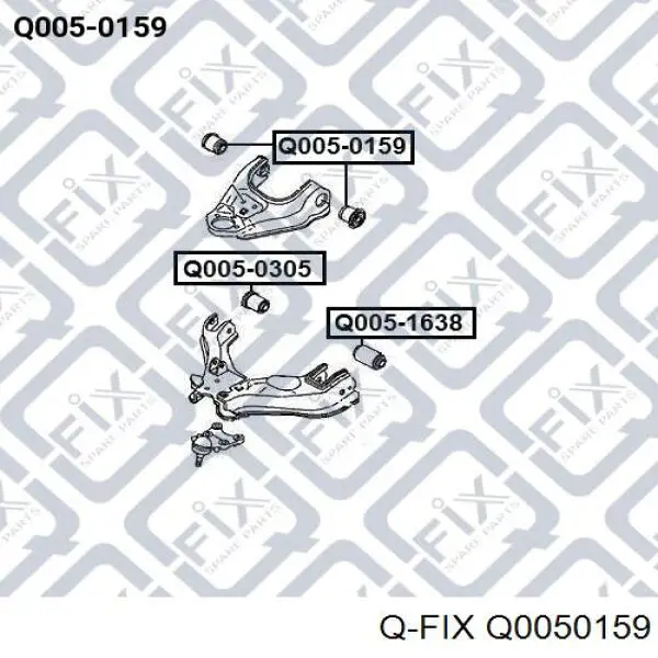 Q0050159 Q-fix silentblock de brazo de suspensión delantero superior