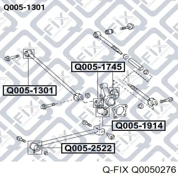 Q0050276 Q-fix bloque silencioso trasero brazo trasero delantero