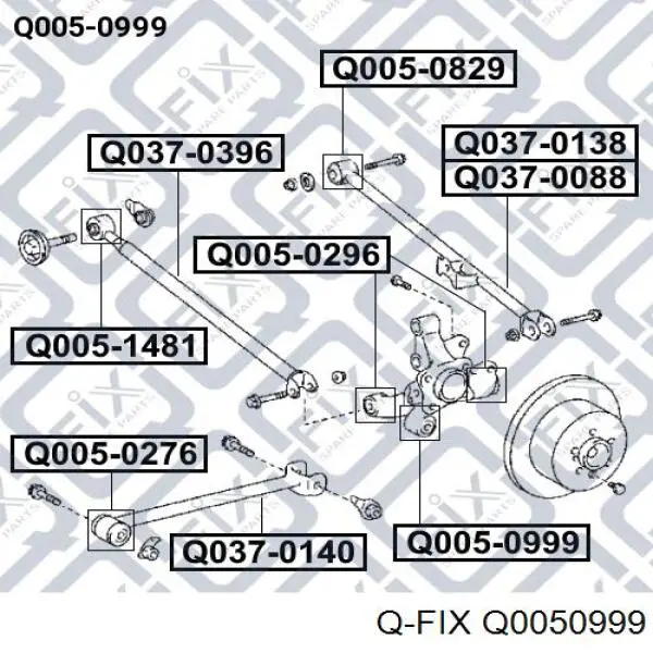 Q0050999 Q-fix silentblock de mangueta trasera