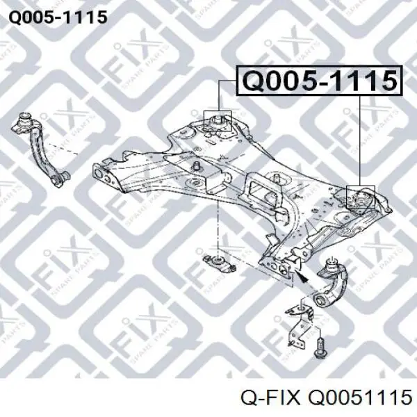 Q0051115 Q-fix bloqueo silencioso (almohada De La Viga Delantera (Bastidor Auxiliar))