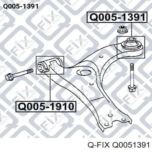 Q0051391 Q-fix silentblock de suspensión delantero inferior