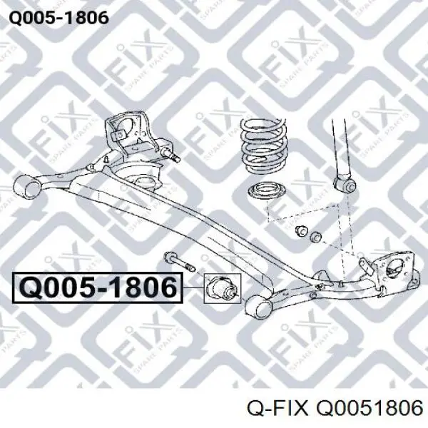 Q0051806 Q-fix suspensión, cuerpo del eje trasero