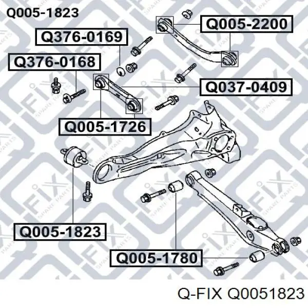 Q0051823 Q-fix bloque silencioso trasero brazo trasero delantero