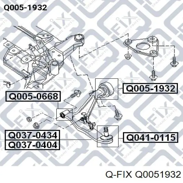 Q0051932 Q-fix silentblock de suspensión delantero inferior