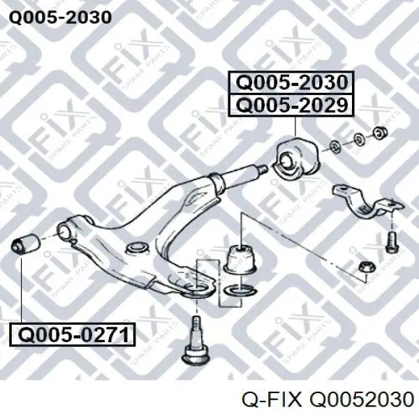 Q0052030 Q-fix silentblock de suspensión delantero inferior