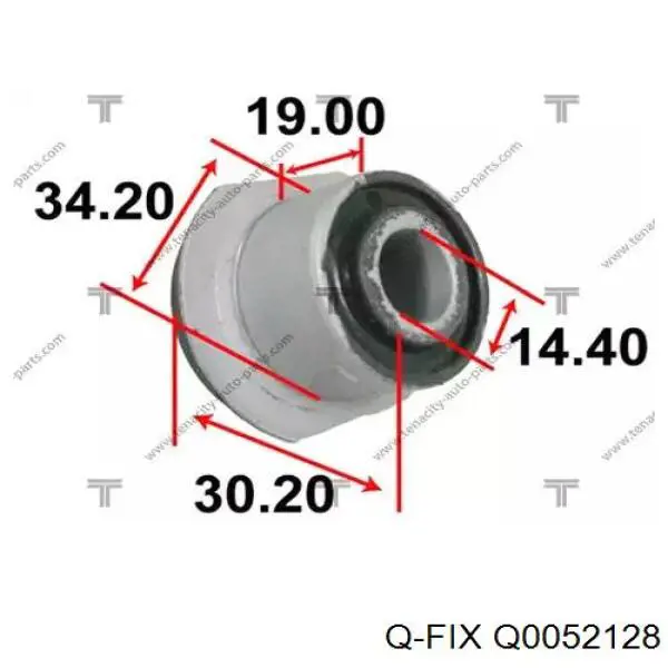 Q0052128 Q-fix silentblock de montaje del caja de direccion