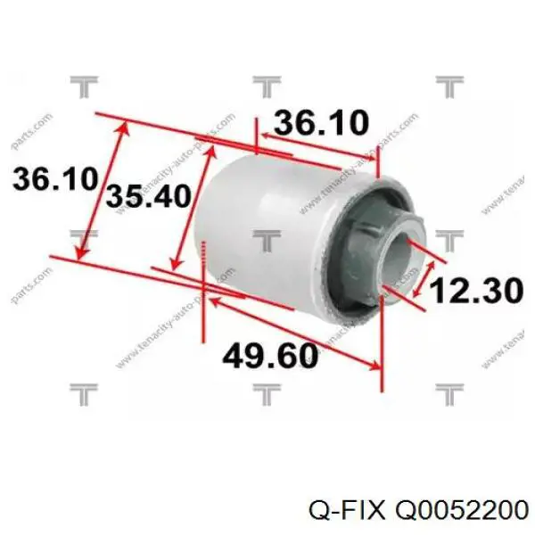 Q0052200 Q-fix silentblock de brazo de suspensión trasero superior