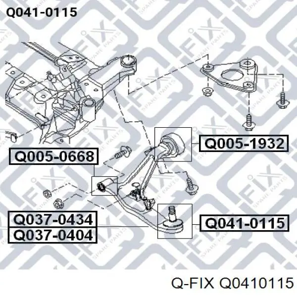 Q0410115 Q-fix rótula de suspensión inferior