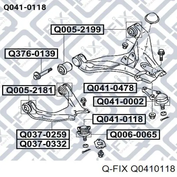 Q0410118 Q-fix rótula de suspensión superior