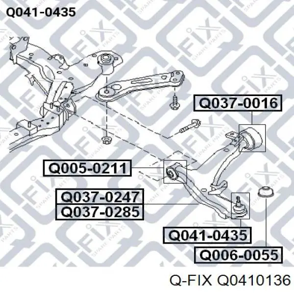 Q0410136 Q-fix rótula de suspensión inferior