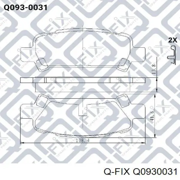 Q0930031 Q-fix pastillas de freno traseras