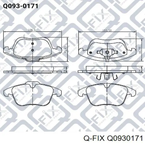 Q0930171 Q-fix pastillas de freno delanteras