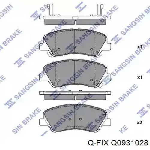 Q0931028 Q-fix pastillas de freno delanteras