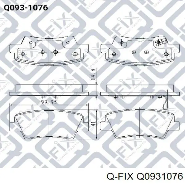 Q0931076 Q-fix pastillas de freno traseras