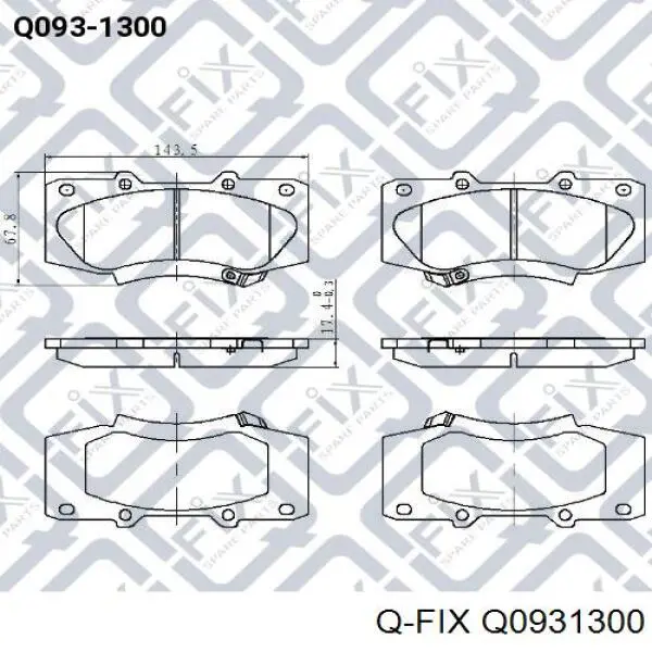 Q0931300 Q-fix pastillas de freno delanteras