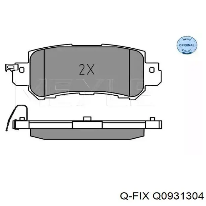 Q0931304 Q-fix pastillas de freno traseras