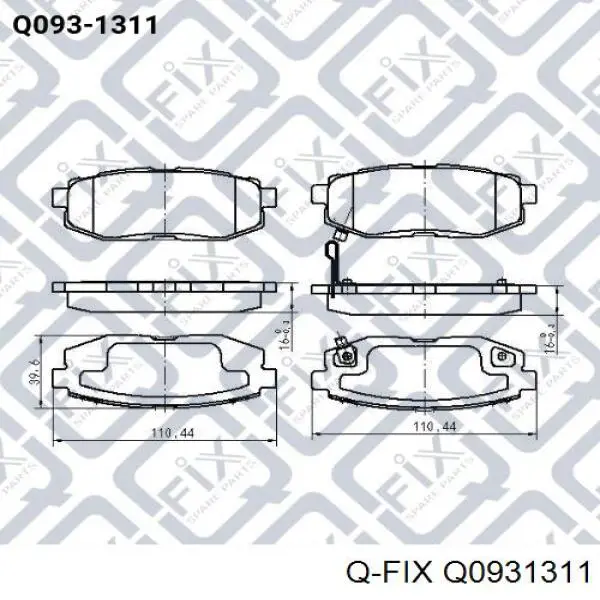 Q093-1311 Q-fix pastillas de freno traseras