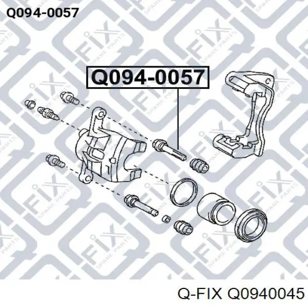  Guía de la pinza delantera para Mazda 323 BJ