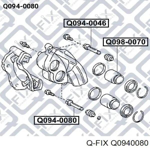 Q0940080 Q-fix guía de la pinza delantera