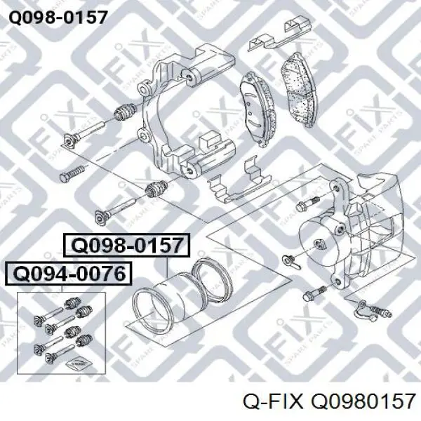 Q0980157 Q-fix émbolo, pinza del freno delantera