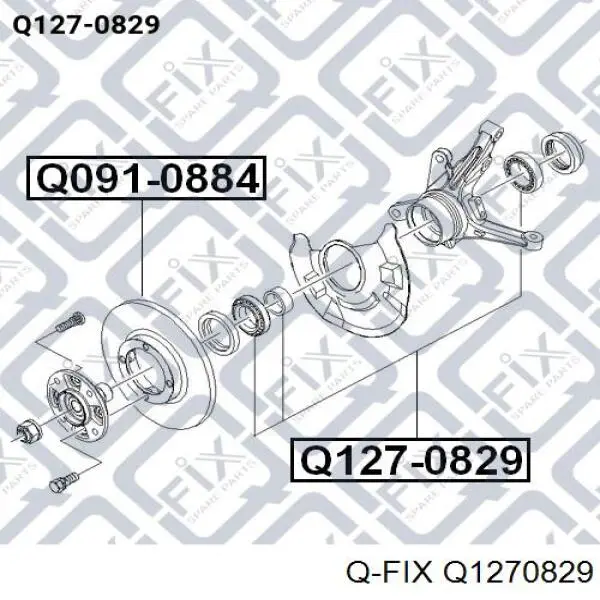 Q1270829 Q-fix cojinete de rueda delantero