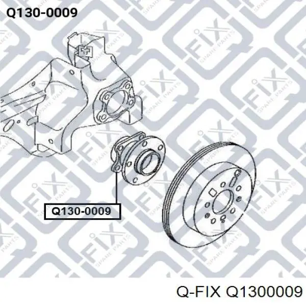 Q130-0009 Q-fix cubo de rueda trasero