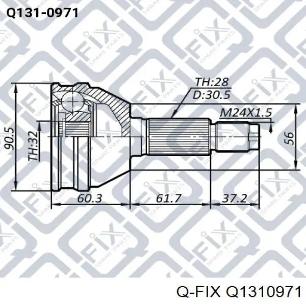 Q1310971 Q-fix junta homocinética exterior delantera