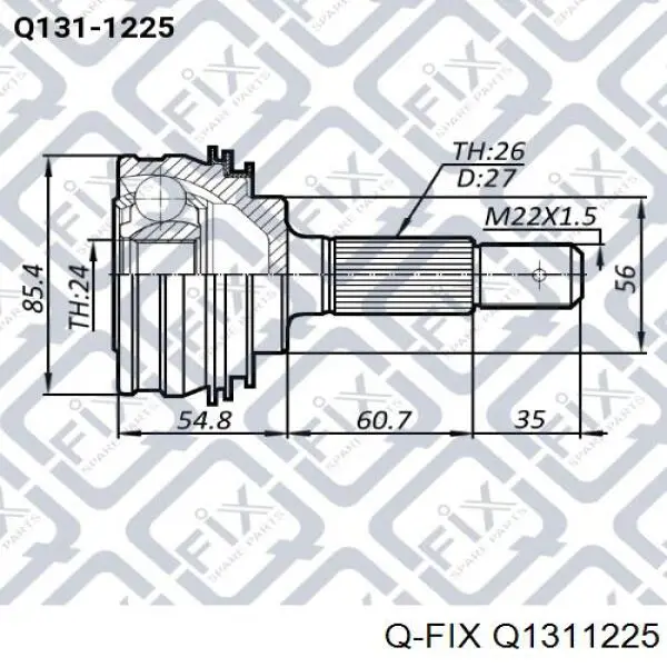 Q1311225 Q-fix junta homocinética exterior delantera