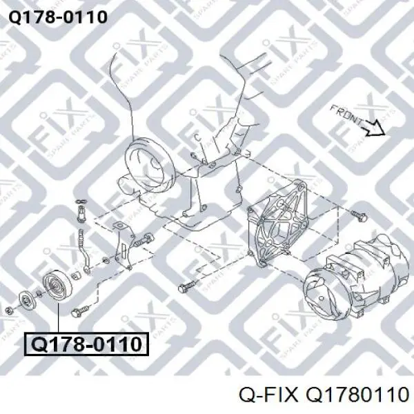 Q1780110 Q-fix rodillo, correa trapecial poli v