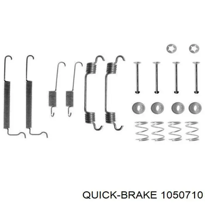 105-0710 Quick Brake kit de montaje, zapatas de freno traseras