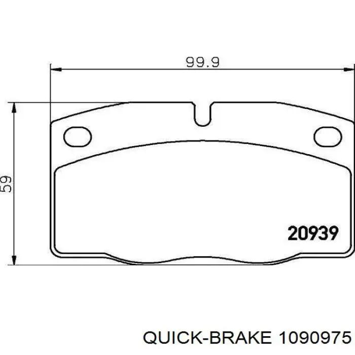 109-0975 Quick Brake juego de reparación, pastillas de frenos