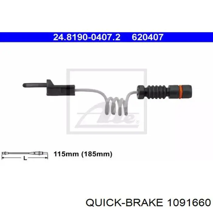 109-1660 Quick Brake juego de reparación, frenos traseros