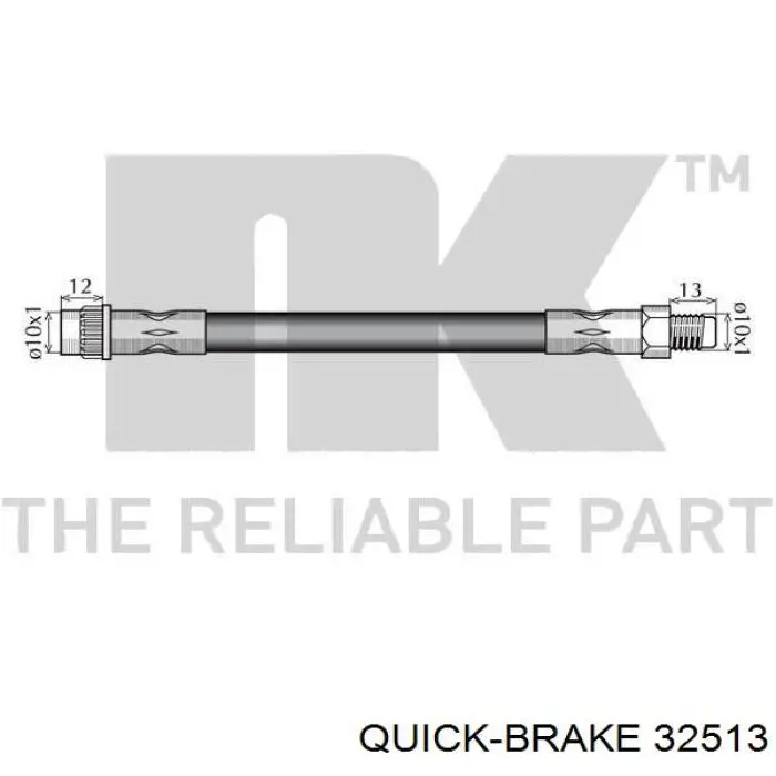 32.513 Quick Brake tubo flexible de frenos trasero