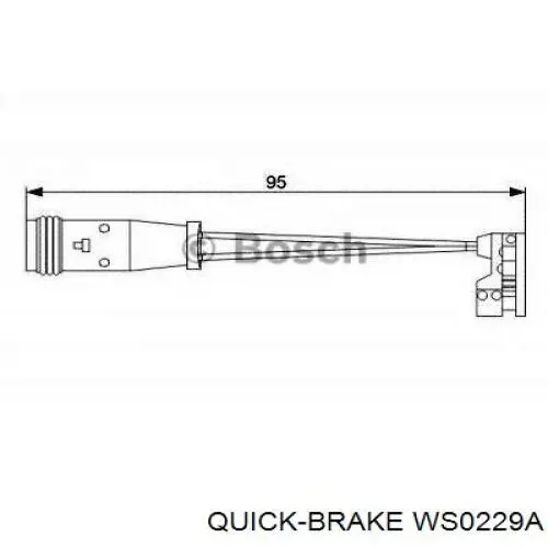 WS 0229 A Quick Brake contacto de aviso, desgaste de los frenos, delantero derecho