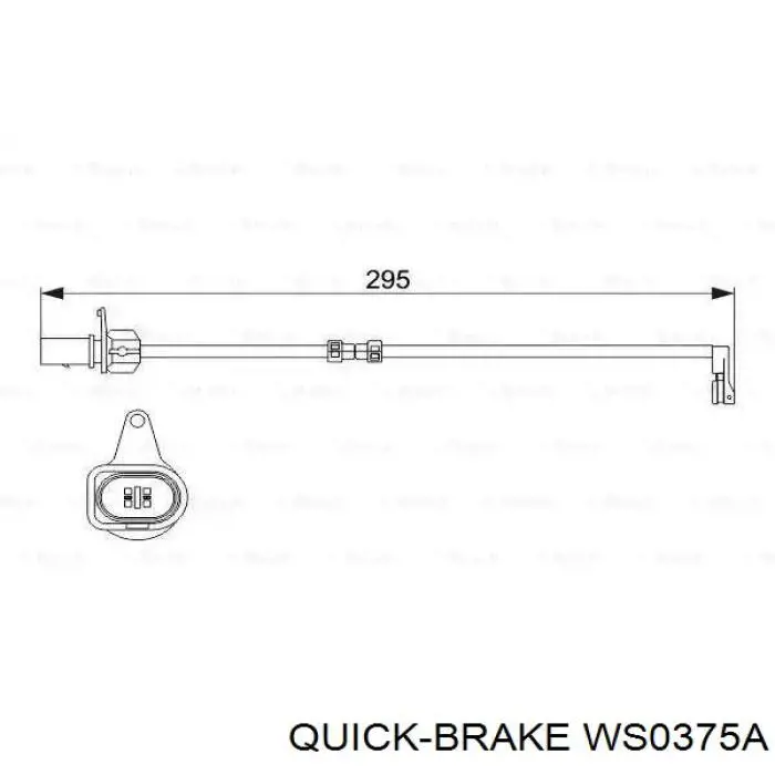 WS 0375 A Quick Brake contacto de aviso, desgaste de los frenos