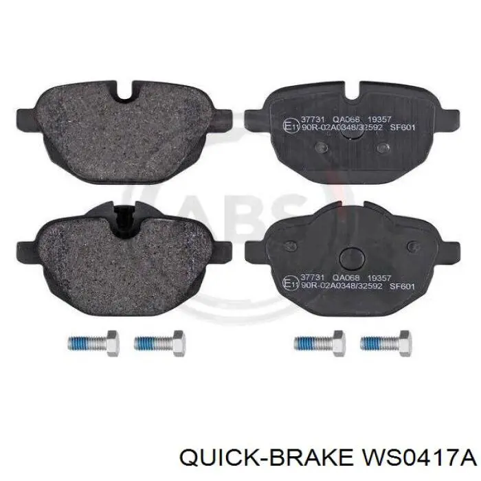 WS 0417 A Quick Brake contacto de aviso, desgaste de los frenos, trasero